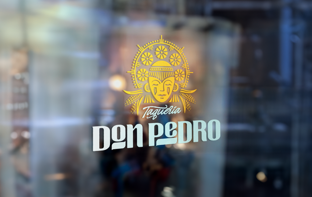 DP window Don Pedro Branding & Website