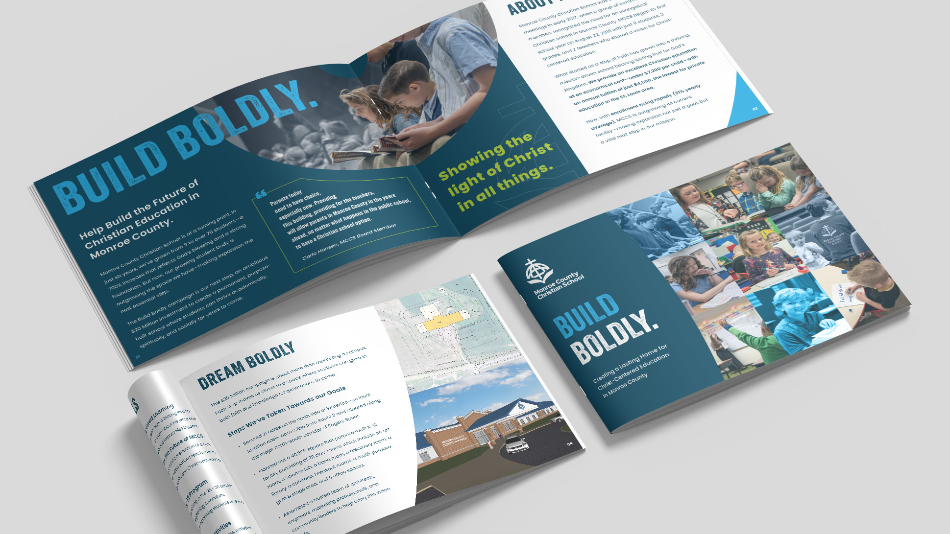 Booklet for Monroe County Christian School Build Boldly Campaign